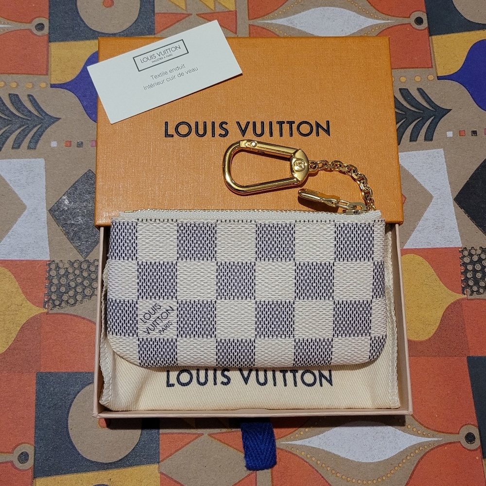 🇫🇷 Louis Vuitton Key Pouch Damier Azur